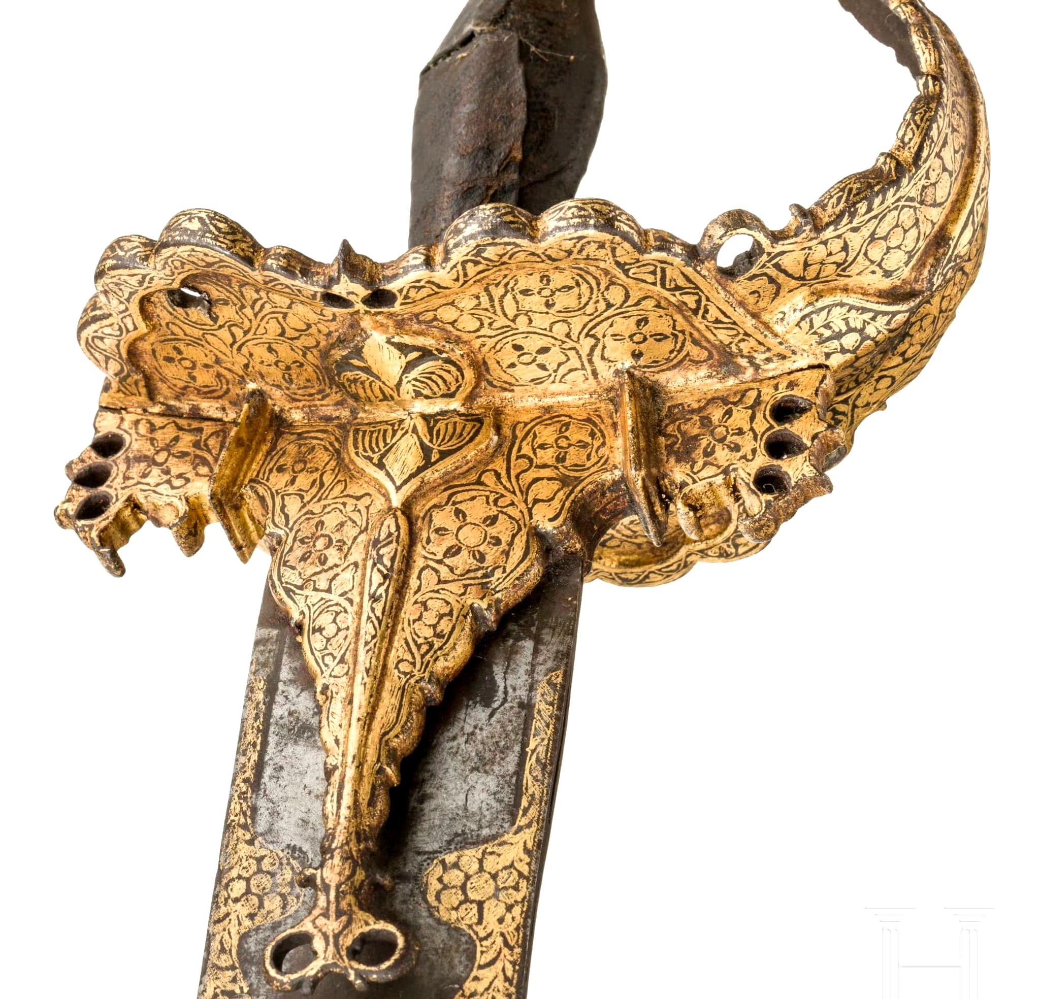 分享一组传世品长剑,出自印度,通长90