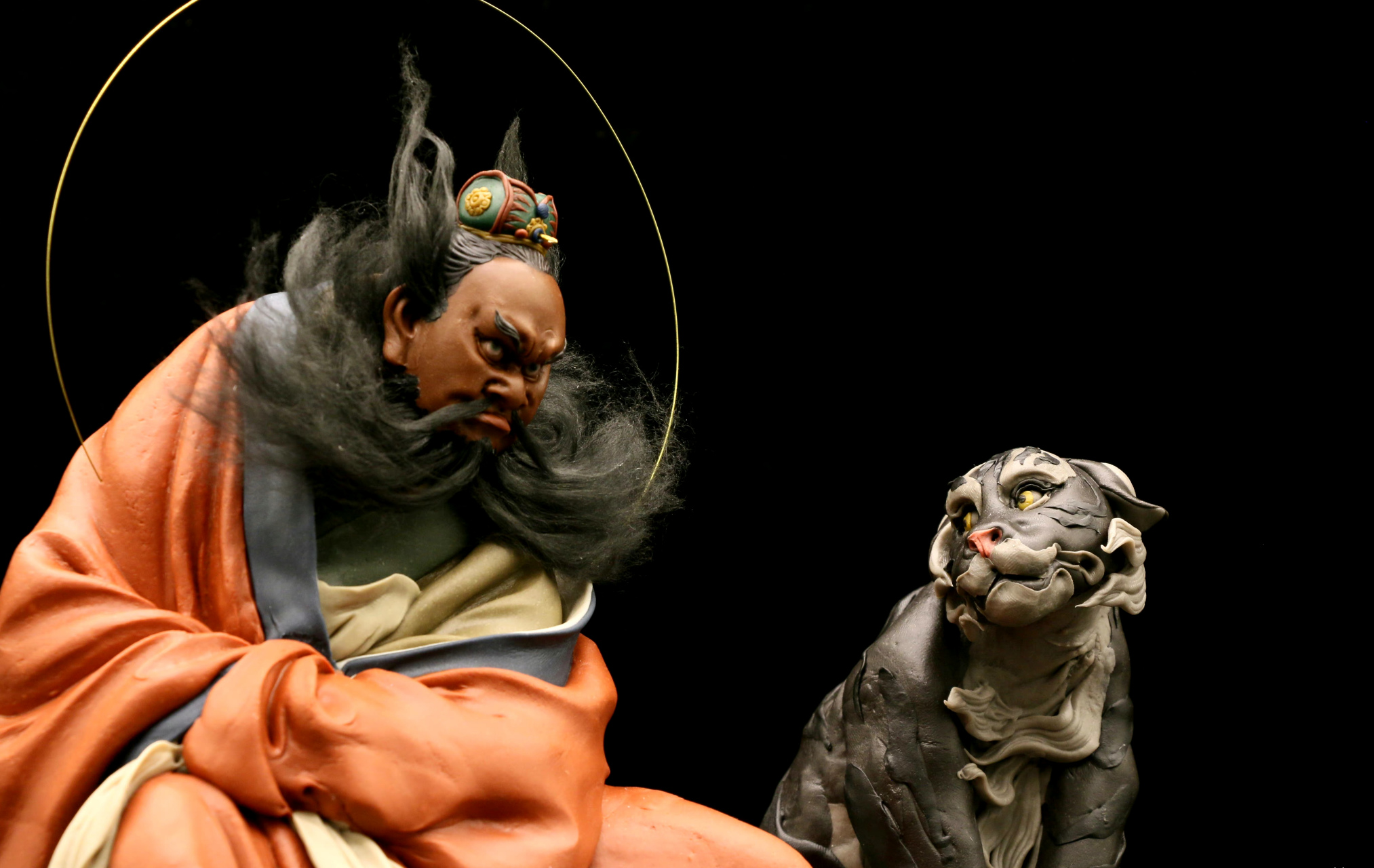 模型欣赏:明远面塑 龙虎山天师府 张天师.