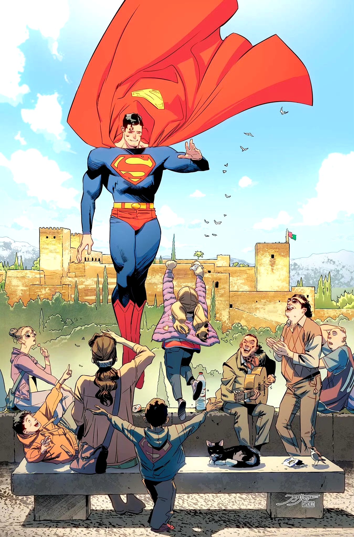 画师jorge jiménez绘制的dc漫画《超人》插画与封绘