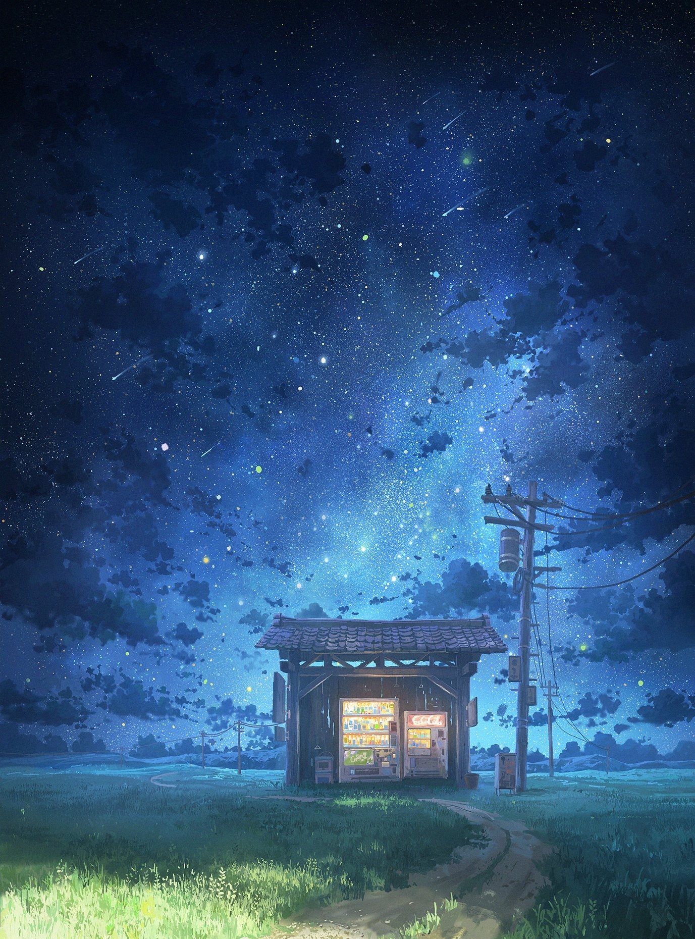 circle动漫风景绘画作品欣赏,用丰富的想象力描绘了梦幻般