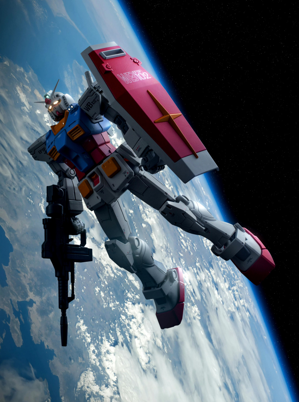 模型欣赏:一组机动战士高达模型摄影,再现了剧中的经典场景,by 吖-珏.