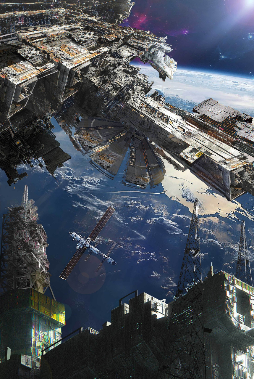 一组科幻场景作品欣赏,展现了太空和外星球壮观的景色,by 盗墓者也.