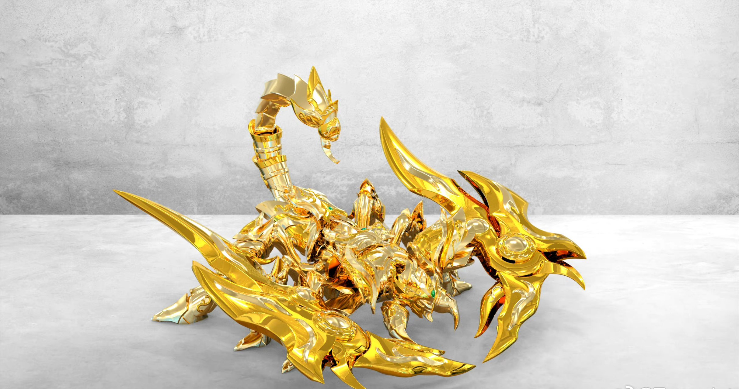 模型欣赏:toypoint 众星起源 天蝎座 黄金圣衣.