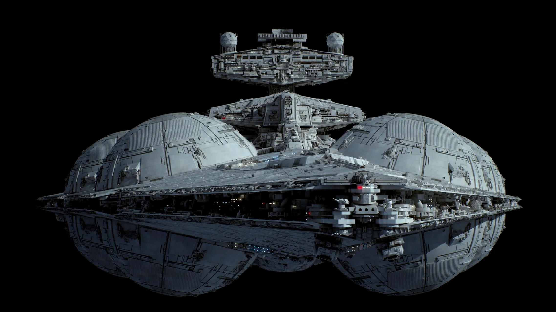 模型欣赏:星球大战 帝国军 阻绝者级歼星舰,该舰配备了一种名为"重力