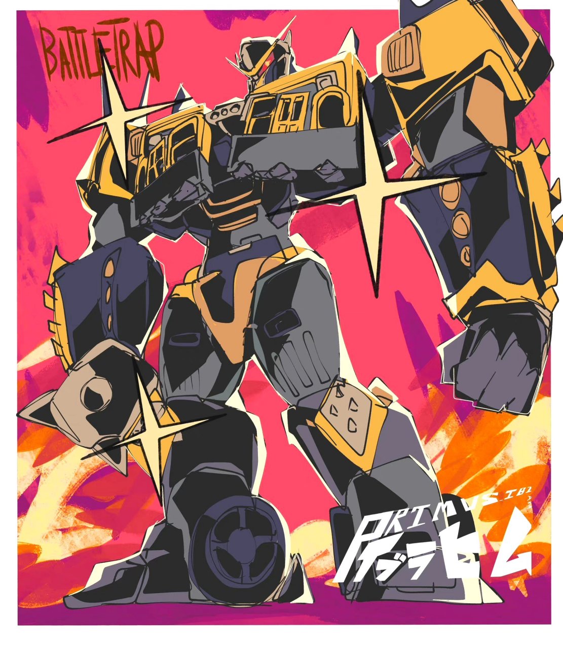 一组庆祝《变形金刚:超能勇士崛起》即将上映的角色插画,by ibi.