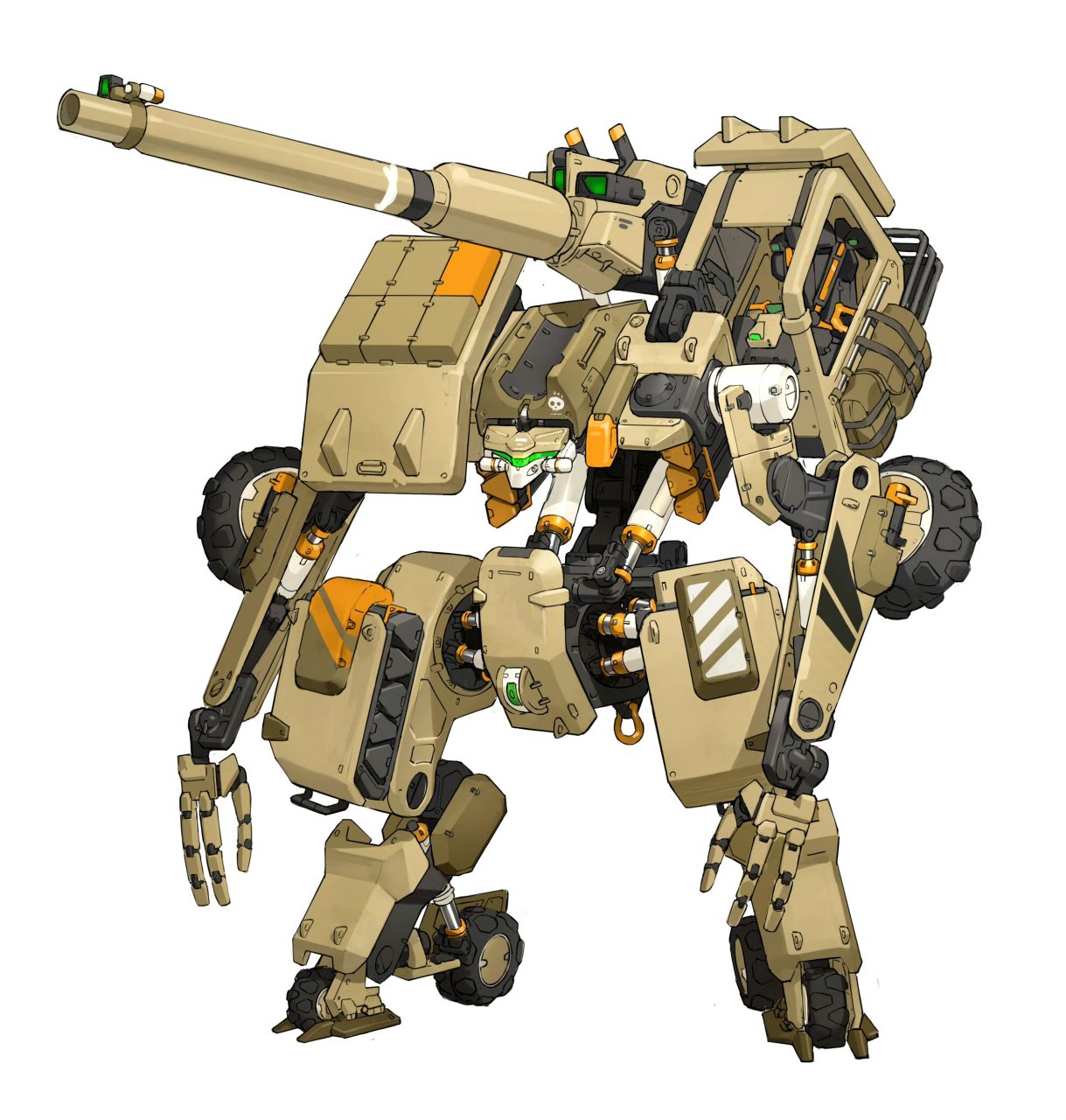 画师王亨利绘制的一组动漫机甲插画,用丰富的想象力创造出充满机械