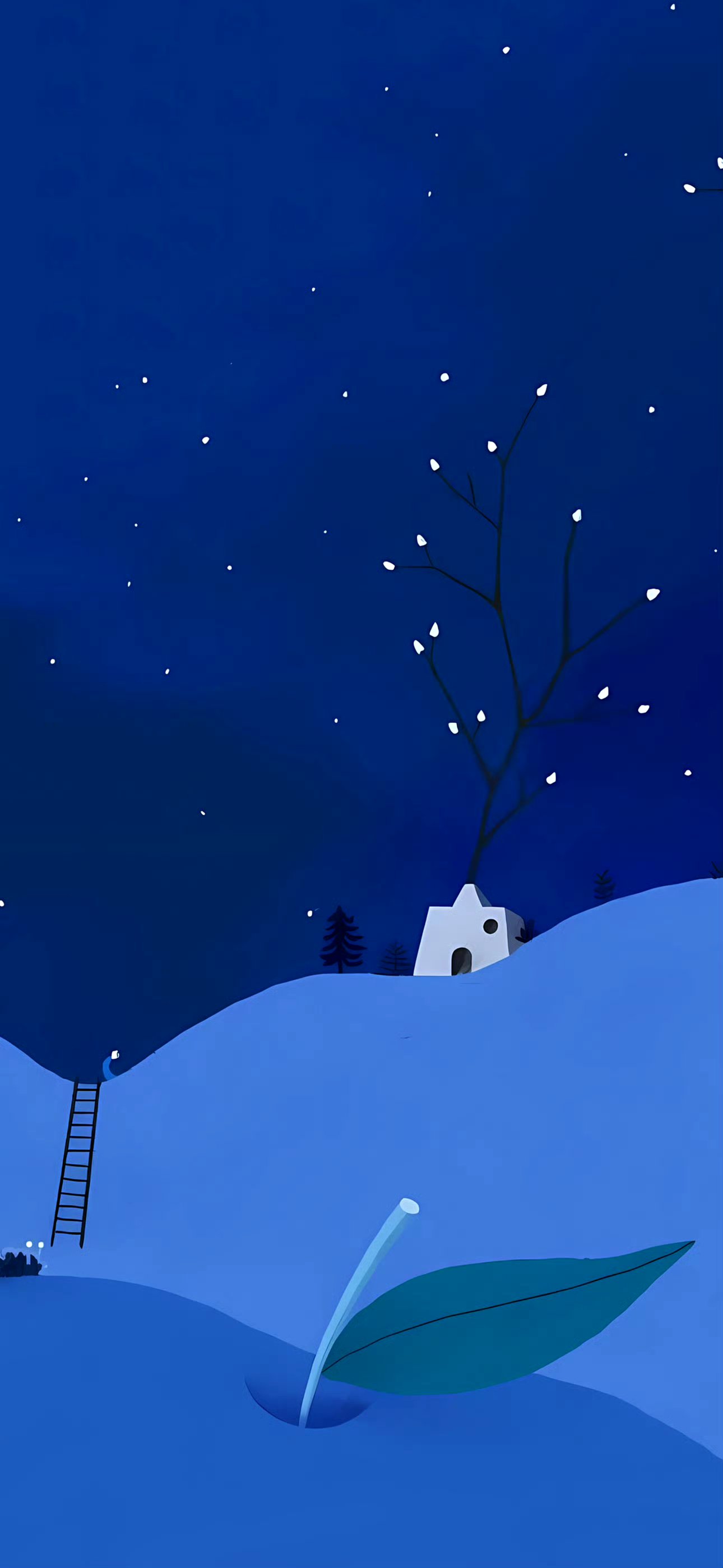 分享一组风景插画作品,画师用简约的风格与淡雅的色彩描绘了人生的四