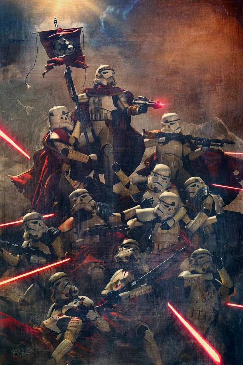 一组星球大战角色插画欣赏,表现了众多经典角色,来自多位画家.