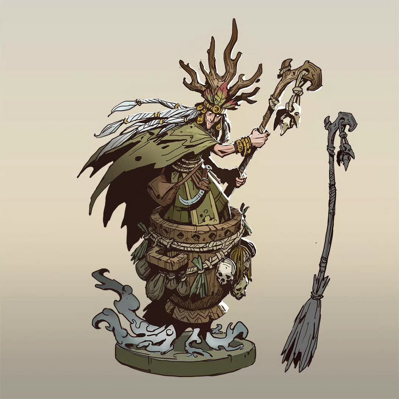 艺术家vadim dergay角色设计欣赏,结合了欧洲神话元素描绘了异世界的