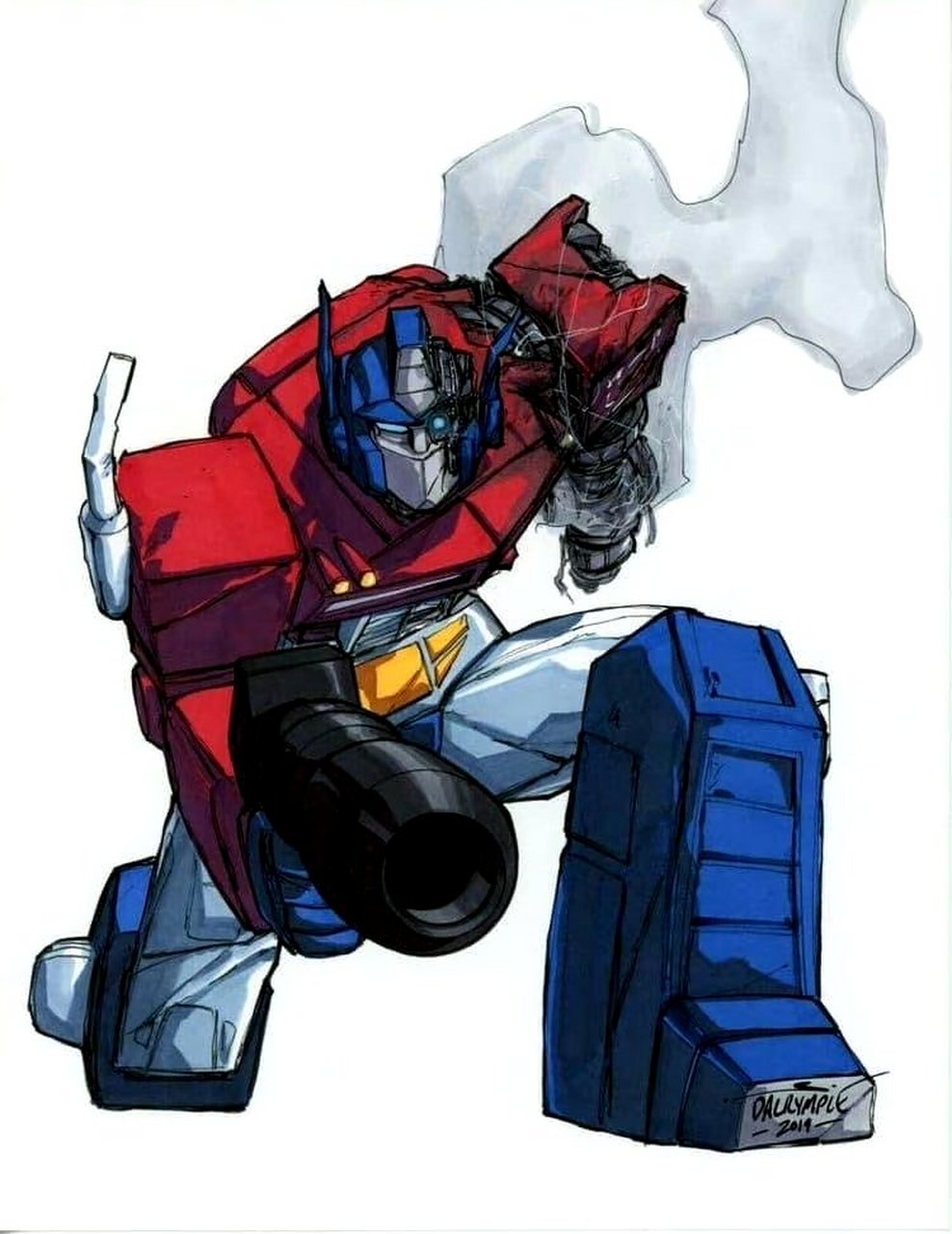 一组变形金刚汽车人领袖擎天柱插画欣赏,大哥永远是最帅的,by scott