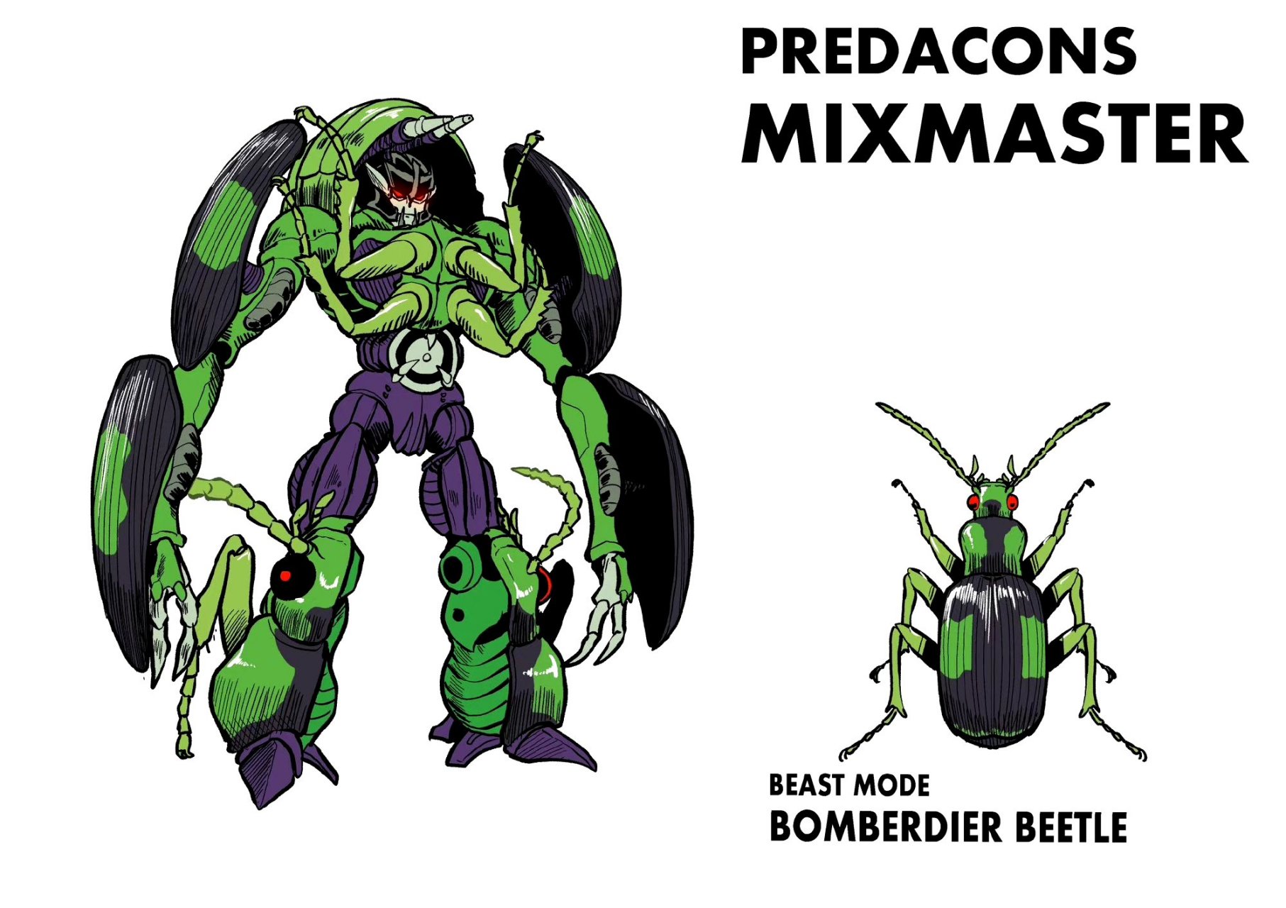 一组变形金刚霸天虎挖地虎角色昆虫化作品欣赏,by  terra810.