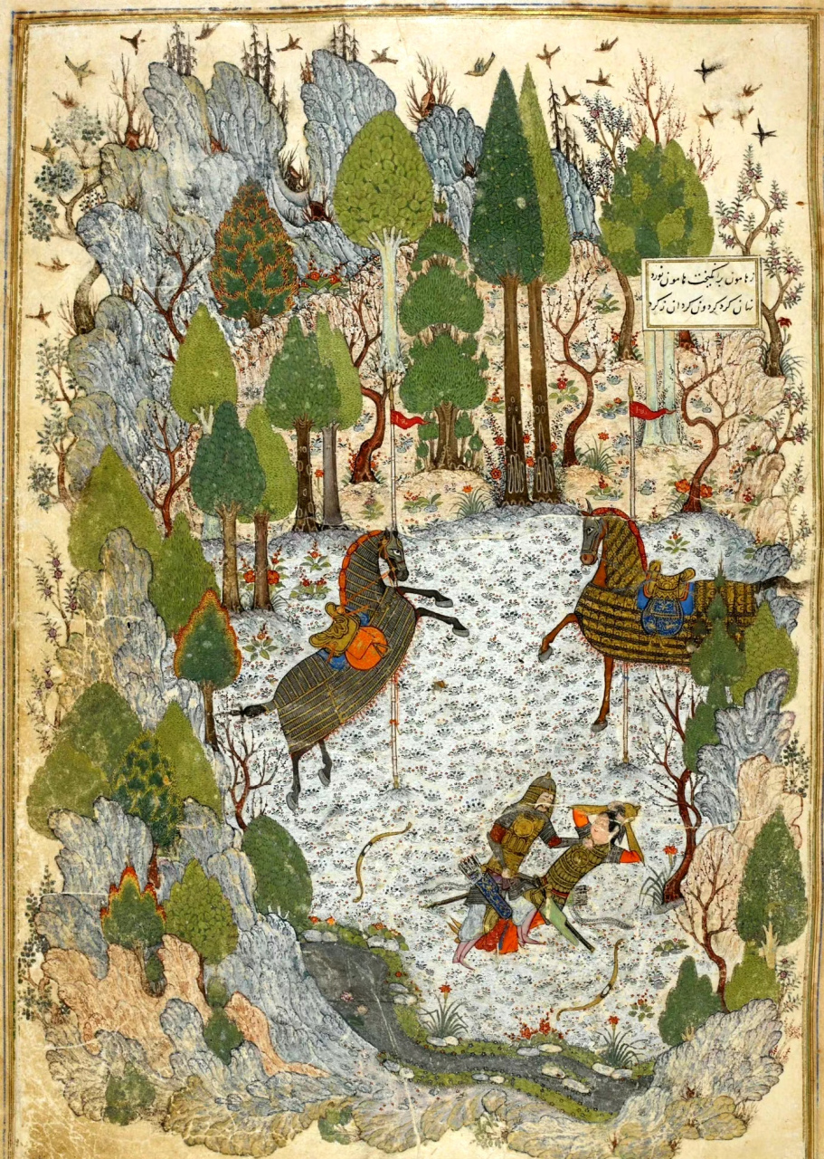 古代波斯绘画作品欣赏,描绘了当时的风土人情和生活状态.