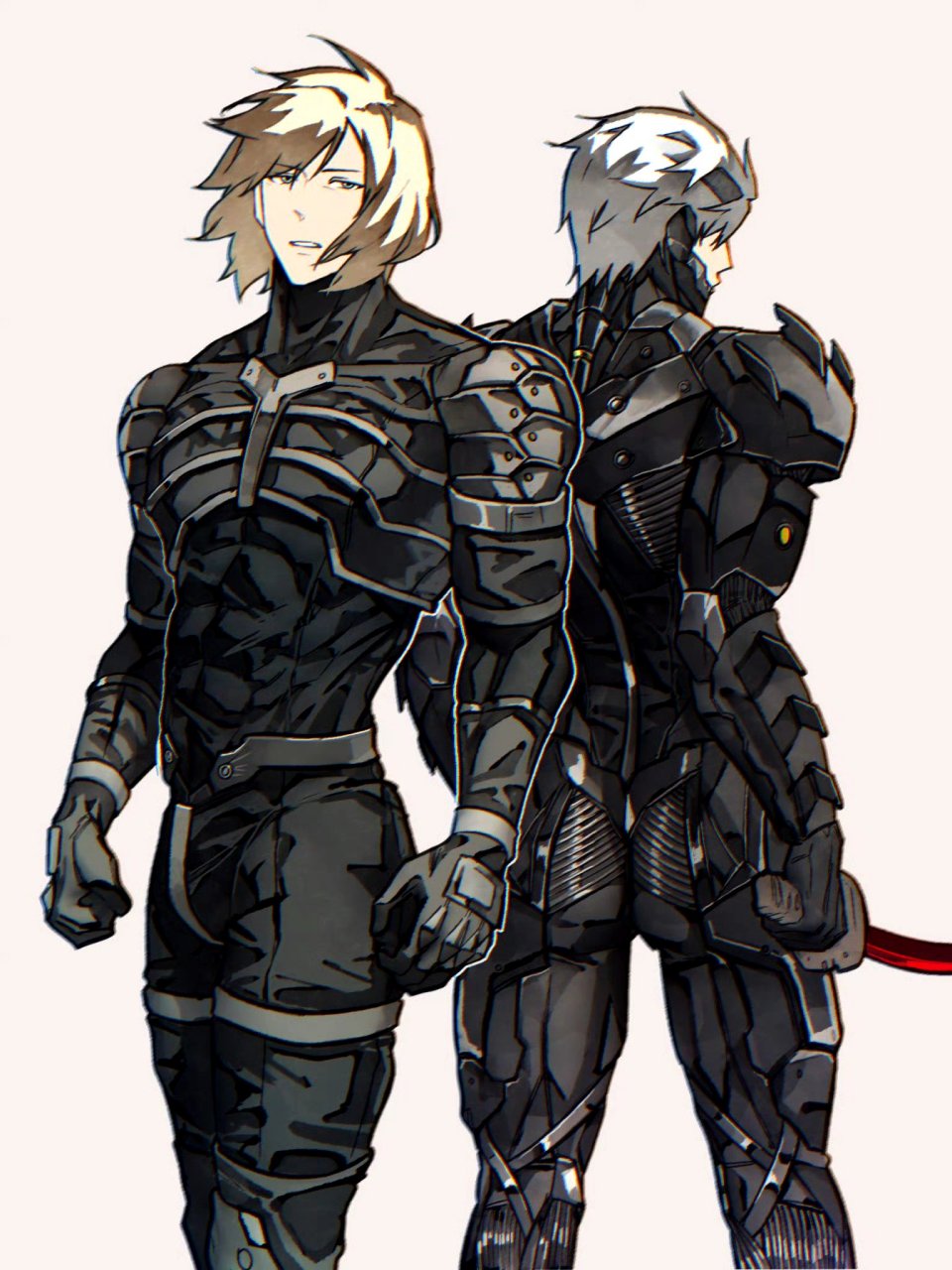 画师syachiiro绘制的一组《合金装备崛起:复仇》雷电插画作品,展现了