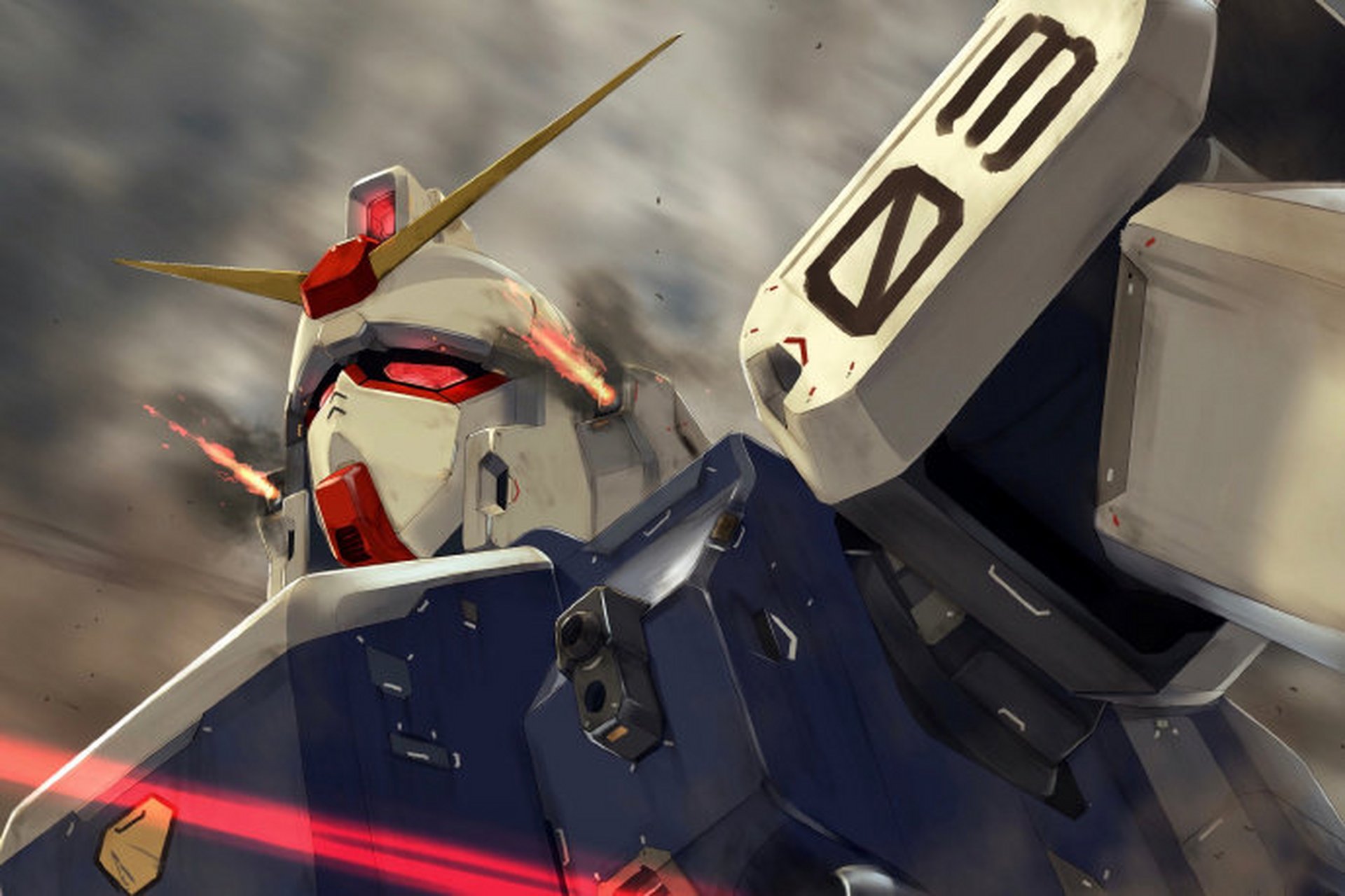 一组机动战士高达机体插画欣赏,展现了高达战斗与整备的情景,by 模友.