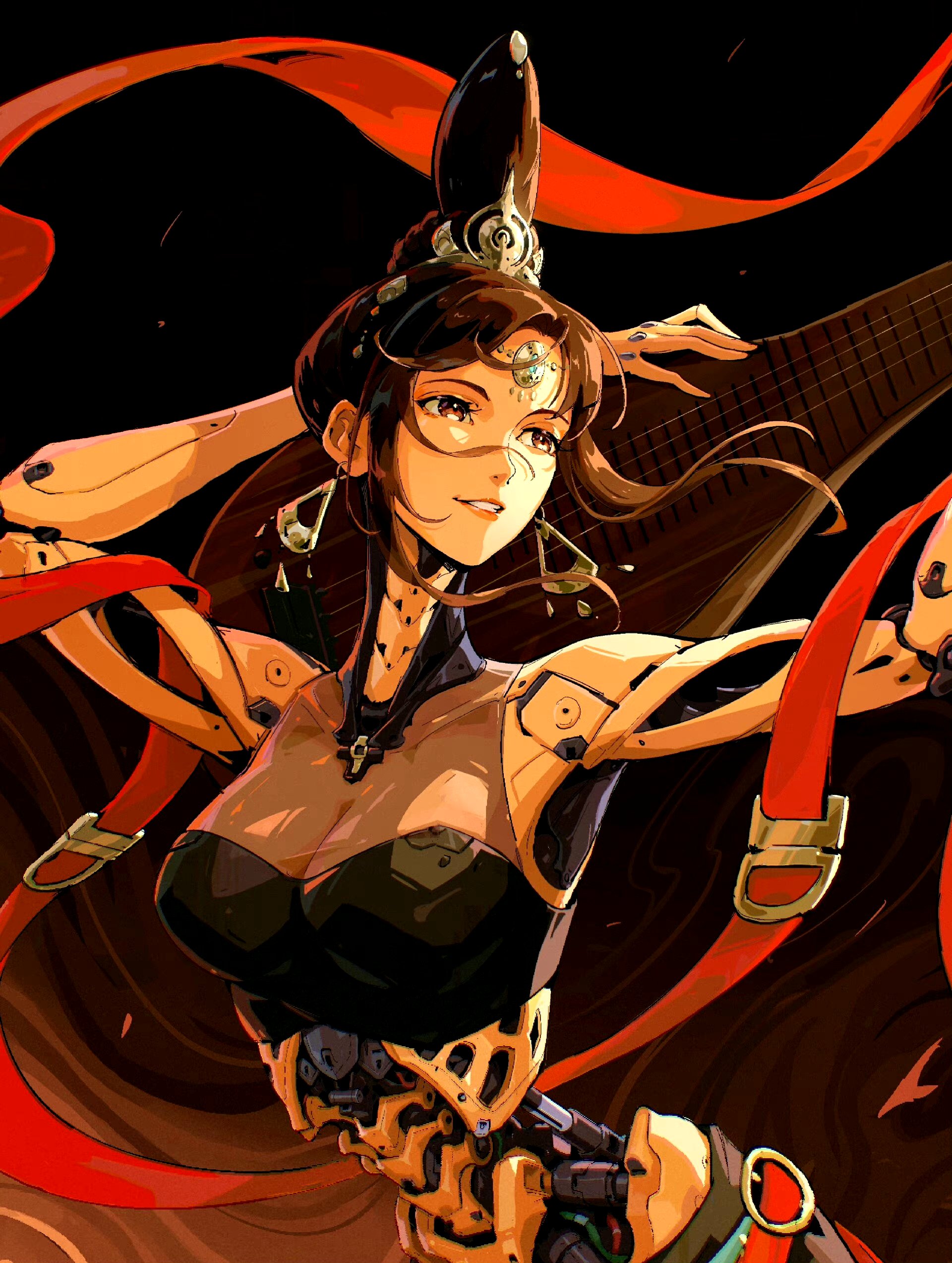 画师wenfei ye科幻插画欣赏,机械与少女的结合,柔刚并济相得益彰