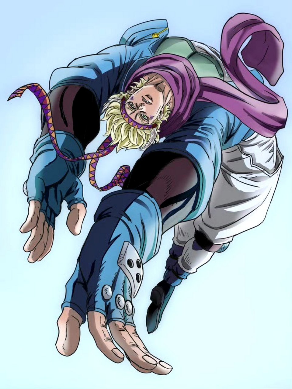 画师石本峻一绘制的一组《jojo的奇妙冒险 黄金之风》角色插画作品