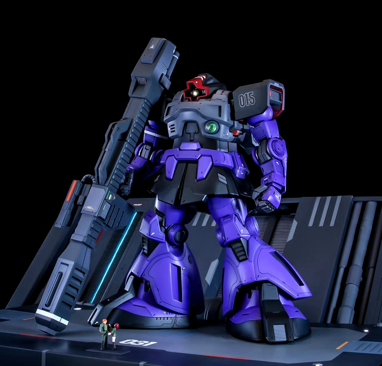 模型欣赏:机动战士高达 mg大魔,展现了机体出击时的情景,by mad.