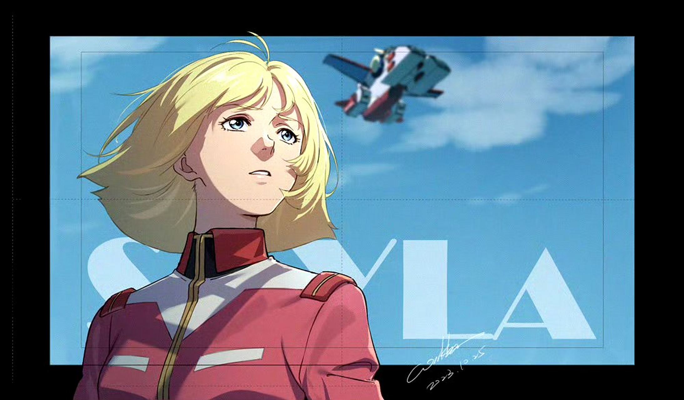 画师werkbau创作的一组机动战士高达少女角色插画,来自历代高达动画.