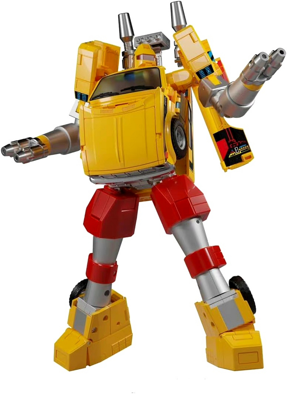 模型欣赏:变形金刚 mp-56 利戈拉斯 (戴亚克隆配色 黄色开路先锋 4wd