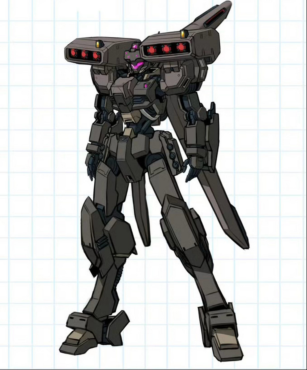 一组铁血风格化的机体:铁血杰刚,by rico y.#动漫# #插画# #高达