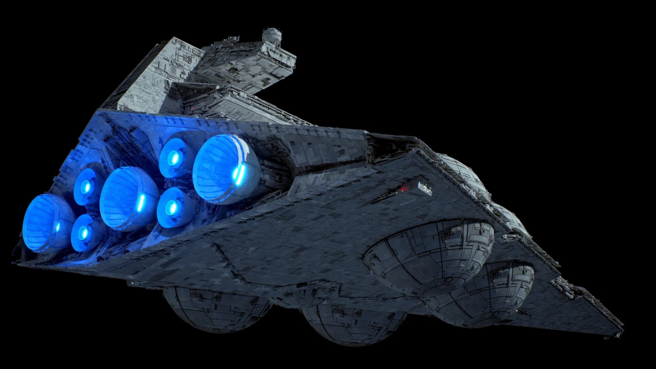 模型欣赏:星球大战 帝国军 阻绝者级歼星舰,该舰配备了一种名为"重力