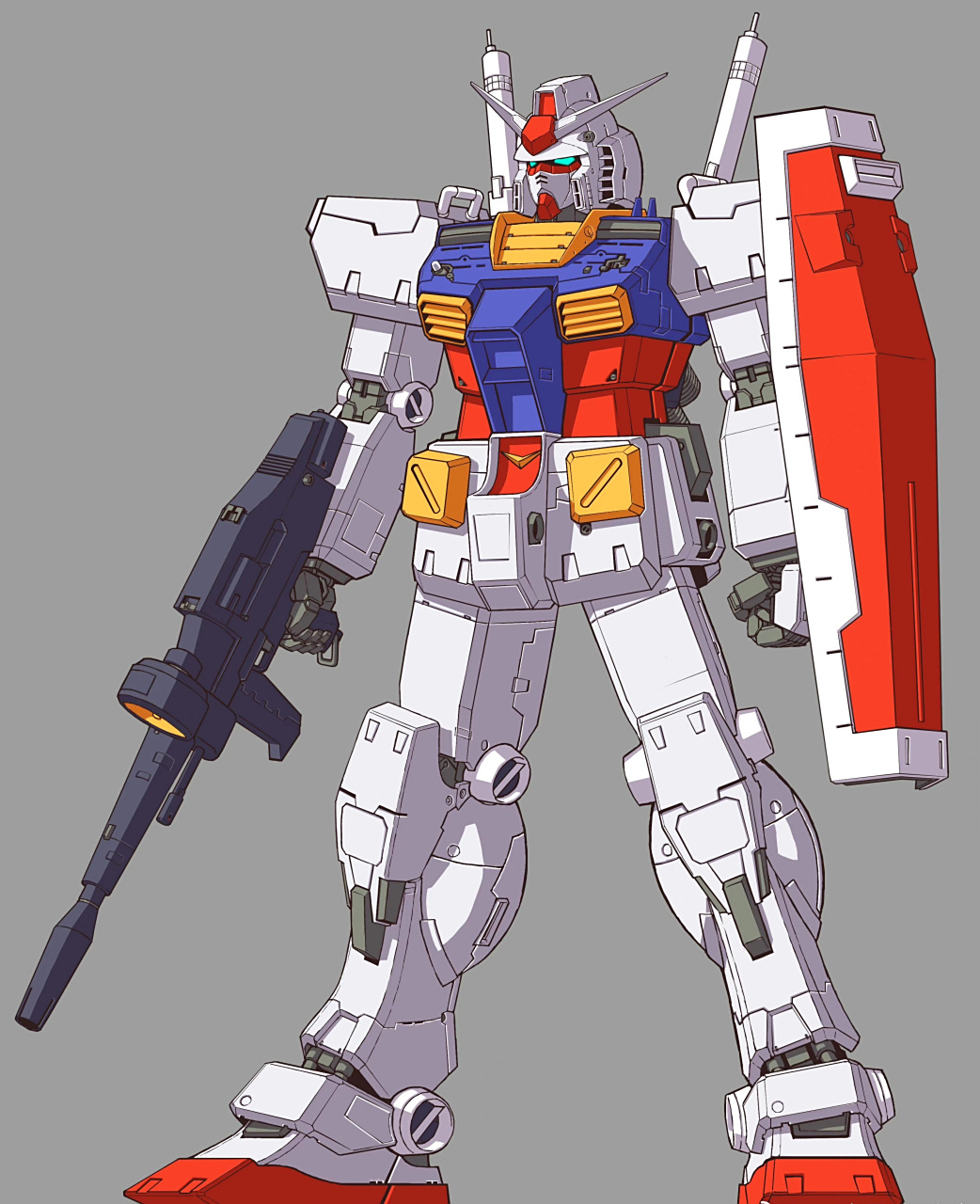 一组机动战士高达 元祖rx-78-1/2/3号机插画欣赏,by 小林disk.