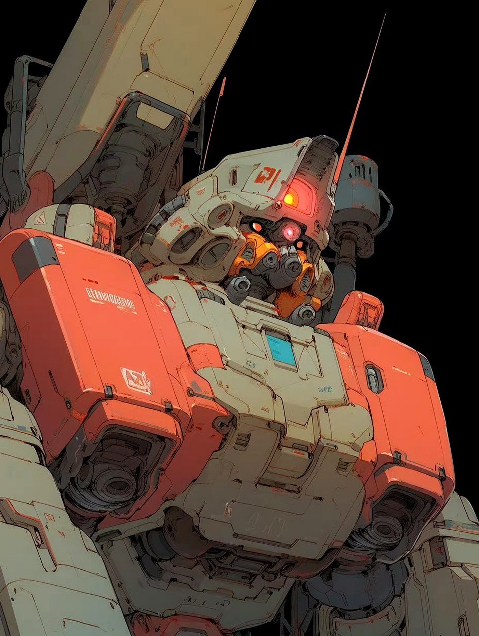 动漫# #插画# #动漫机甲