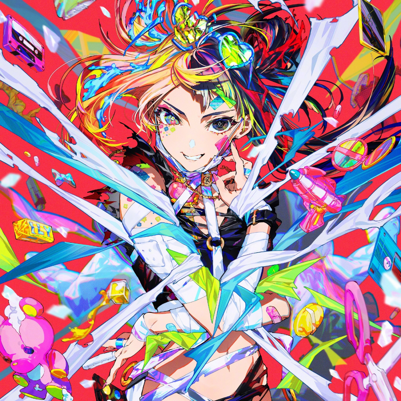 画师mikapikazo动漫人物插画欣赏,用流畅的线条描绘了缤纷华丽的少女