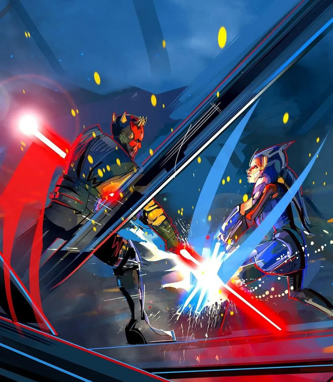 一组《星球大战》女绝地武士 阿索卡·塔诺插画作品