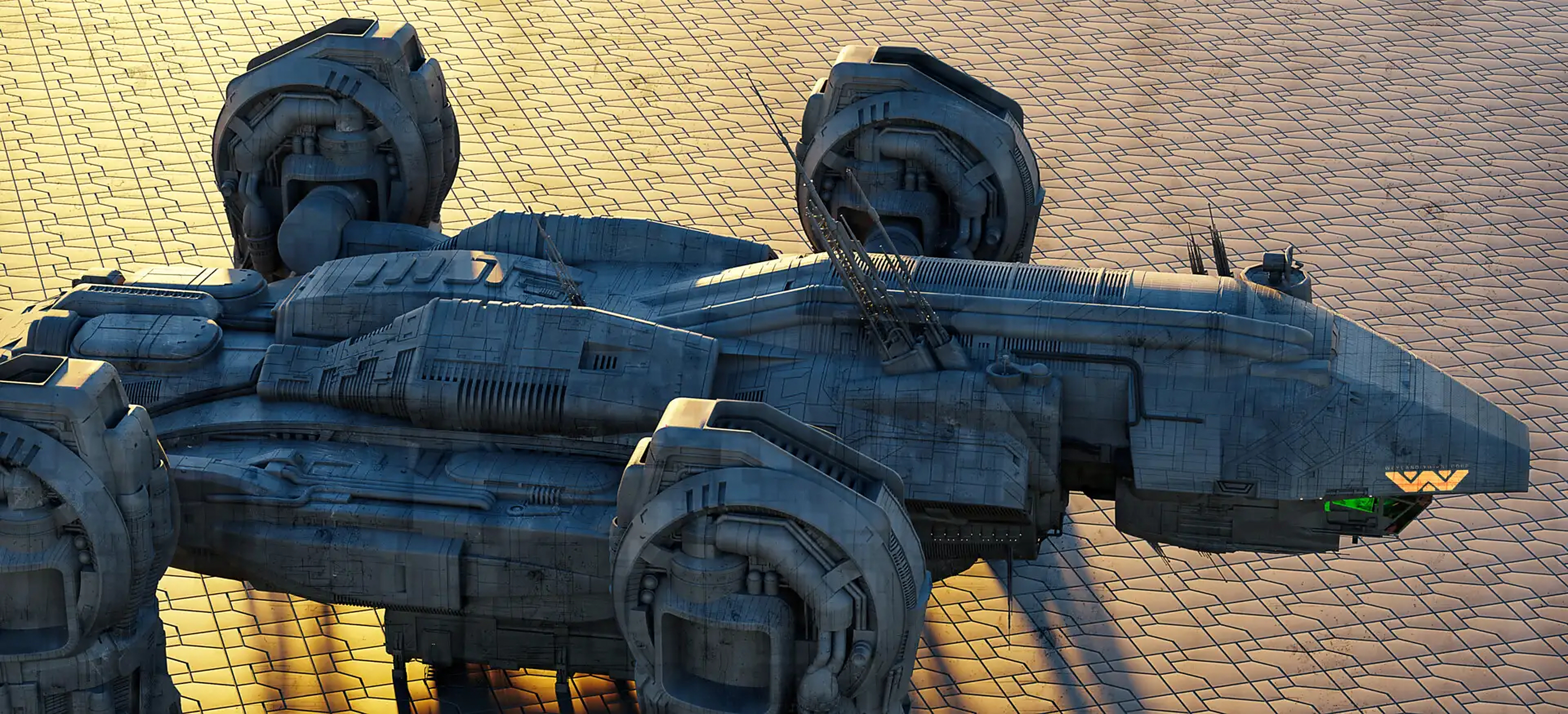 建模欣赏:电影《异形:普罗米修斯》飞船 普罗米修斯号建模.