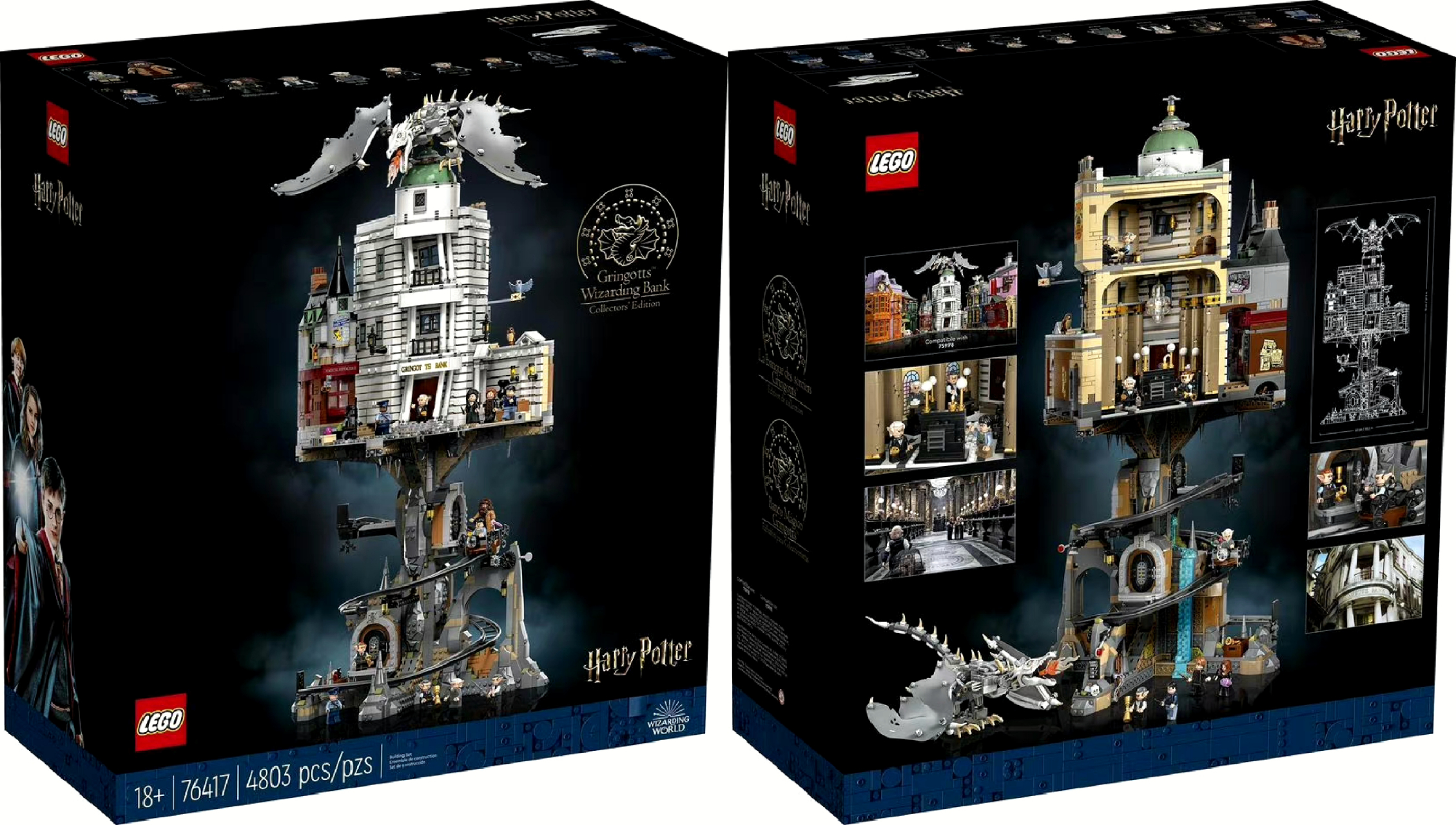 模型欣赏:lego 乐高 哈利波特系列 76417古灵阁银行(gringotts bank)