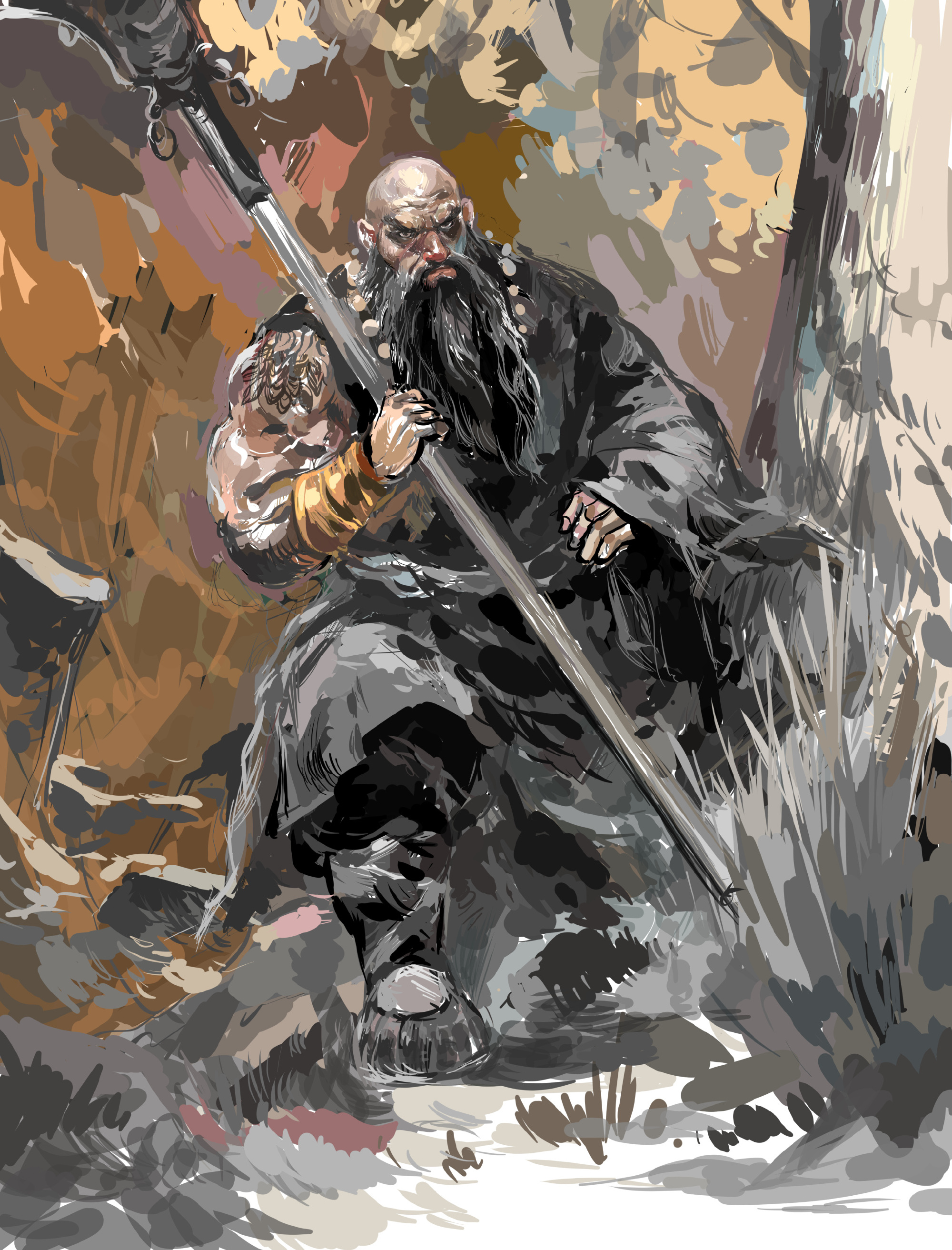 还融入了现代感,使古老的文化 水浒传插图水浒传人物水浒传插画水浒传