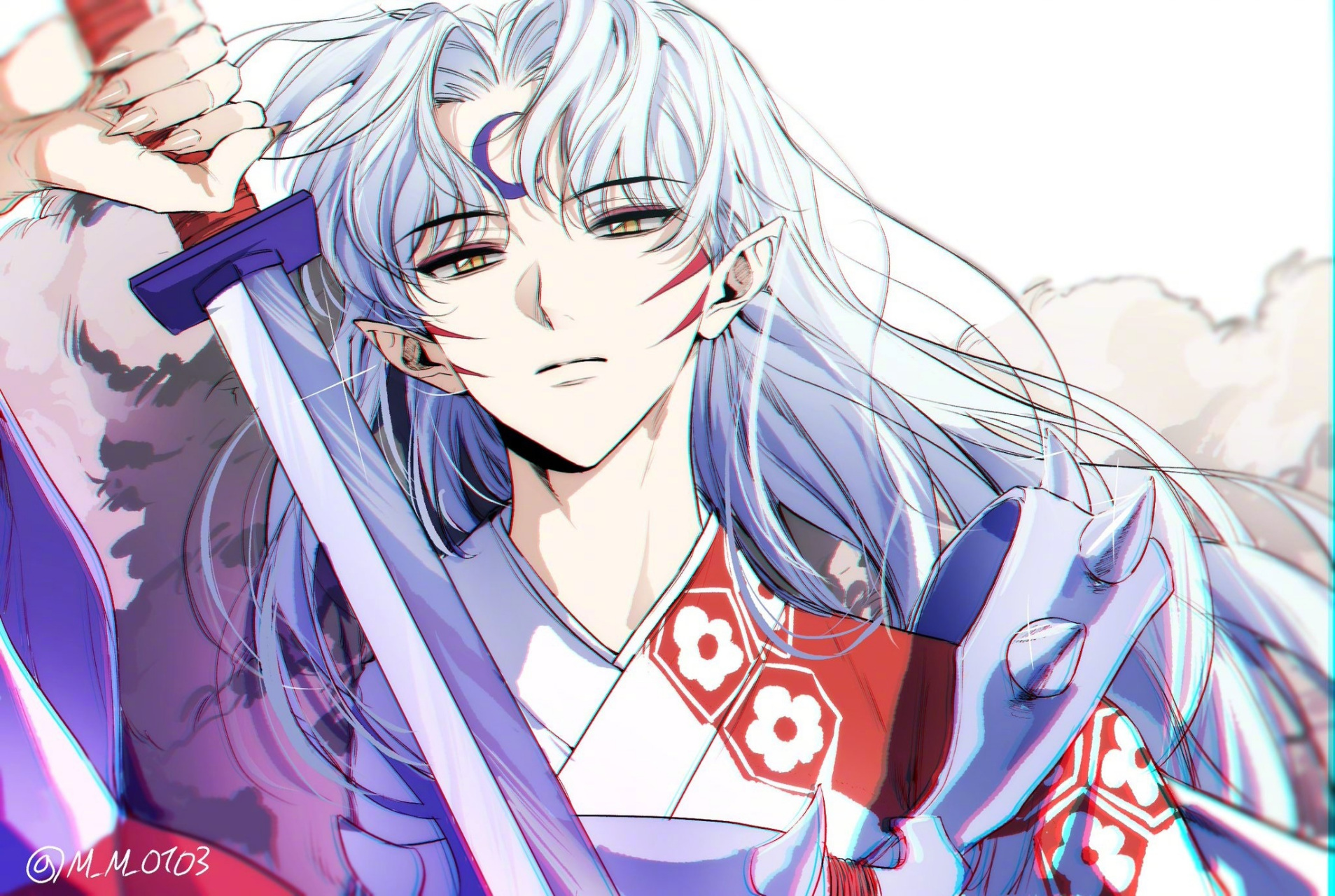 一组动漫《犬夜叉》同人角色插画欣赏,人物描绘十分生动,by m_m_0103.