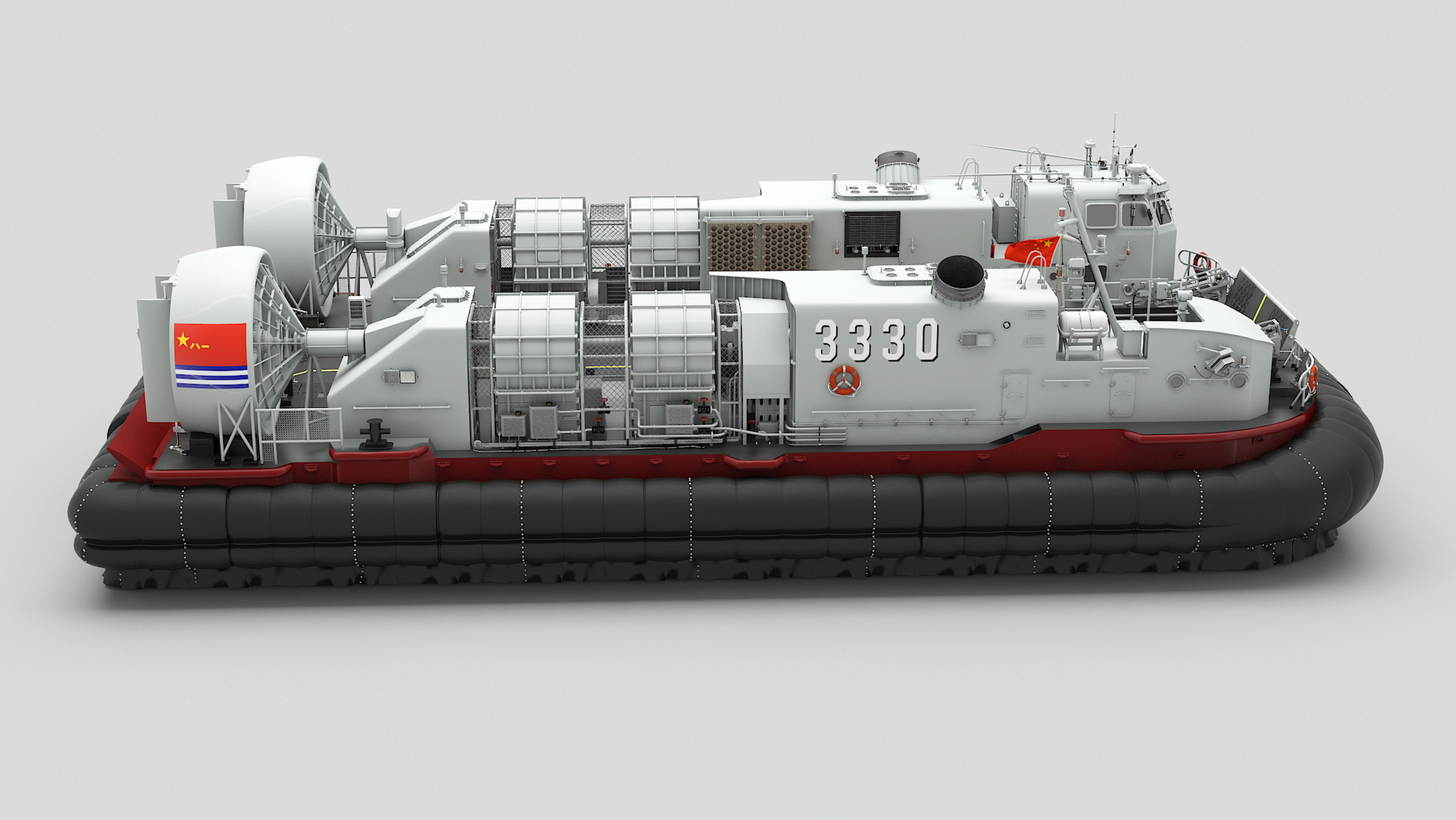 建模欣赏:中国海军 726型气垫登陆艇