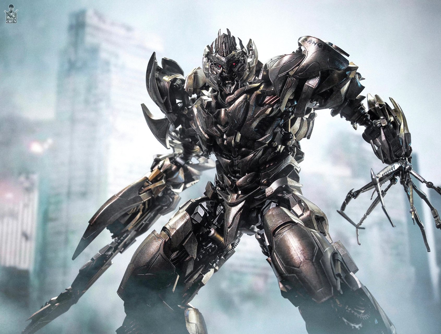 模型欣赏:threezero dlx 变形金刚2 坦克威震天,与擎天柱相爱相杀,by