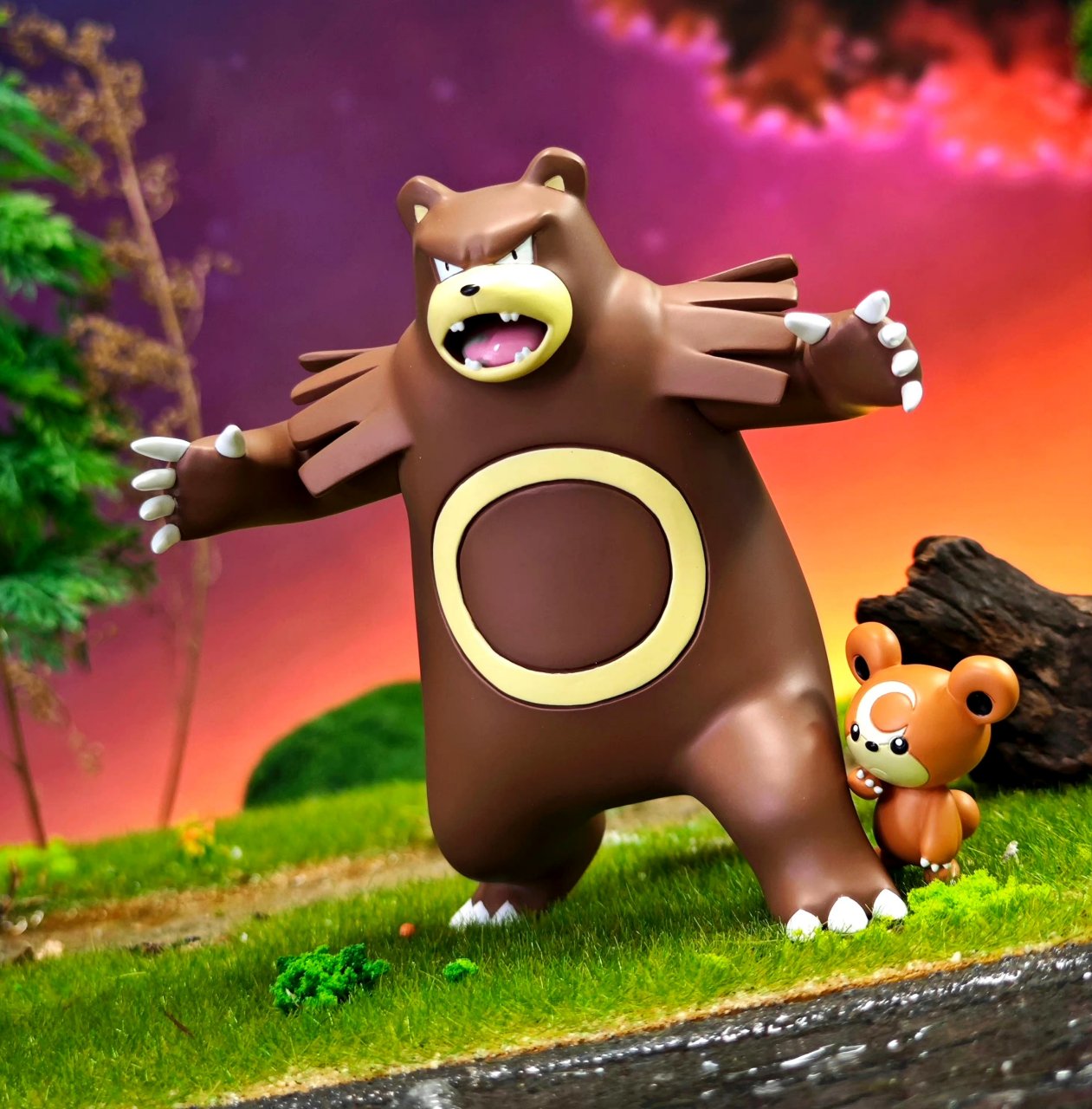 模型欣赏: 1/20  精灵宝可梦 袋龙和圈圈熊 ,by taotaotoys.