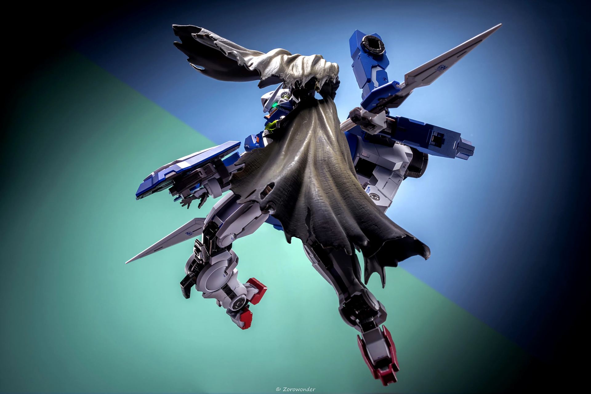 模型欣赏:机动战士高达00 mb马甲e 能天使r1,by zorowonder森.