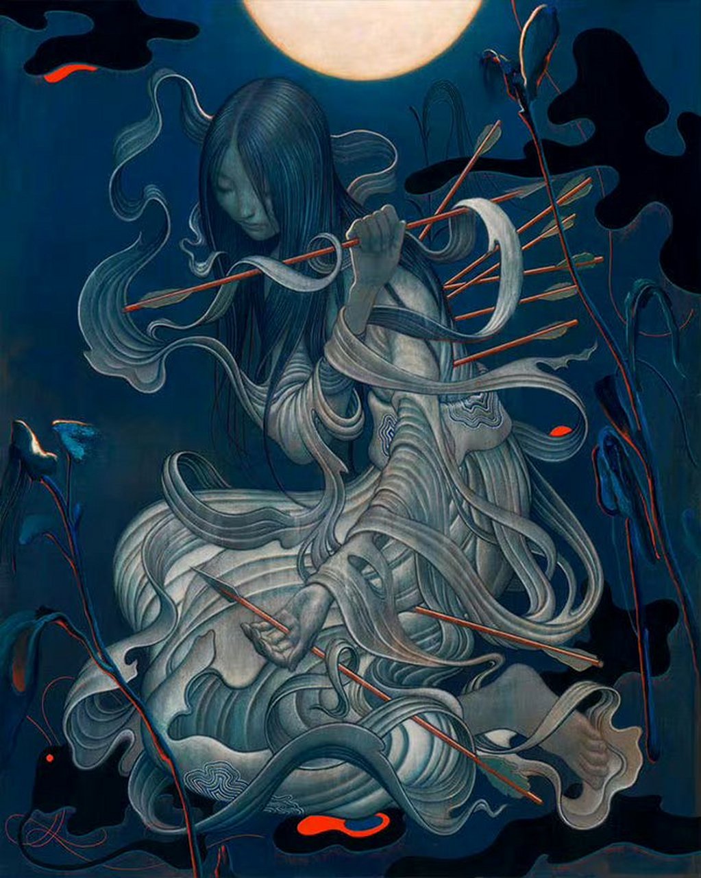 插画师james jean奇幻插画作品欣赏,他融合了当代主题和美学技巧,灵感