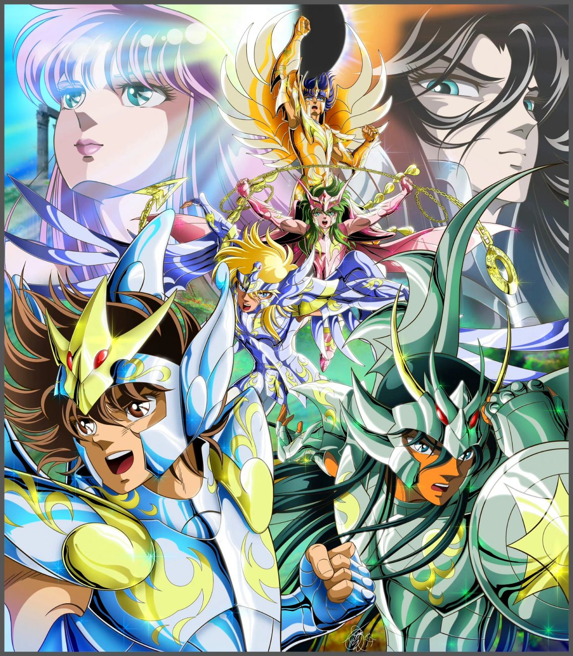 圣斗士星矢青铜五小强的战斗历程,by junianker.