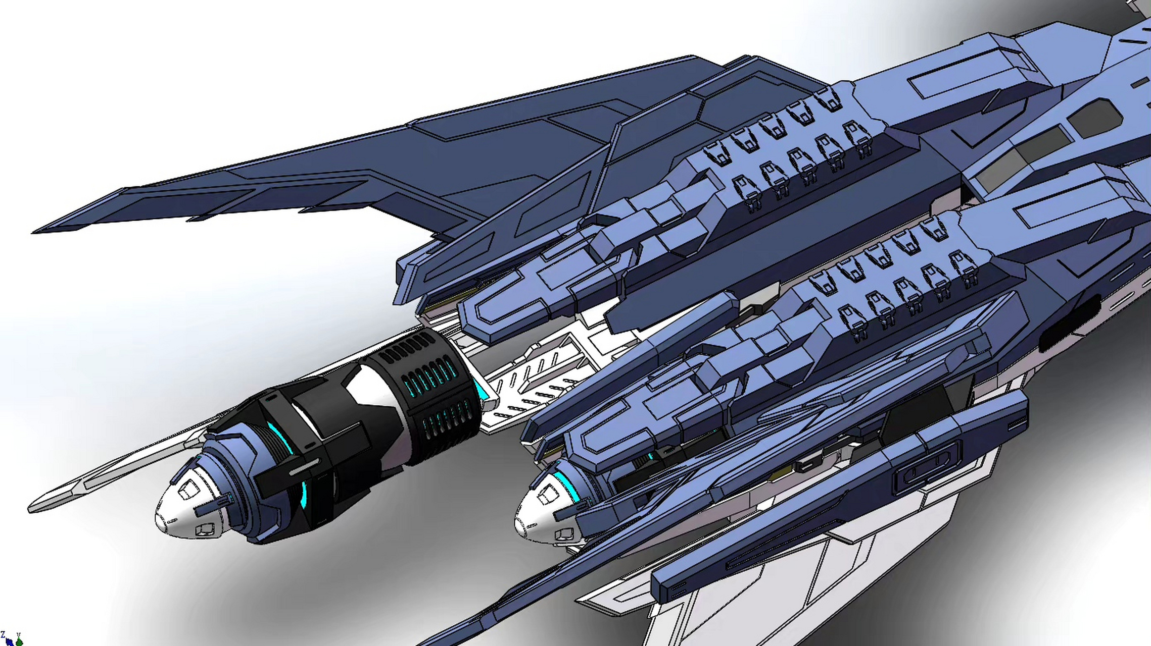 建模欣赏:机动战士高达00 天人组织飞船 托勒密ii,by 已经是废泽了.