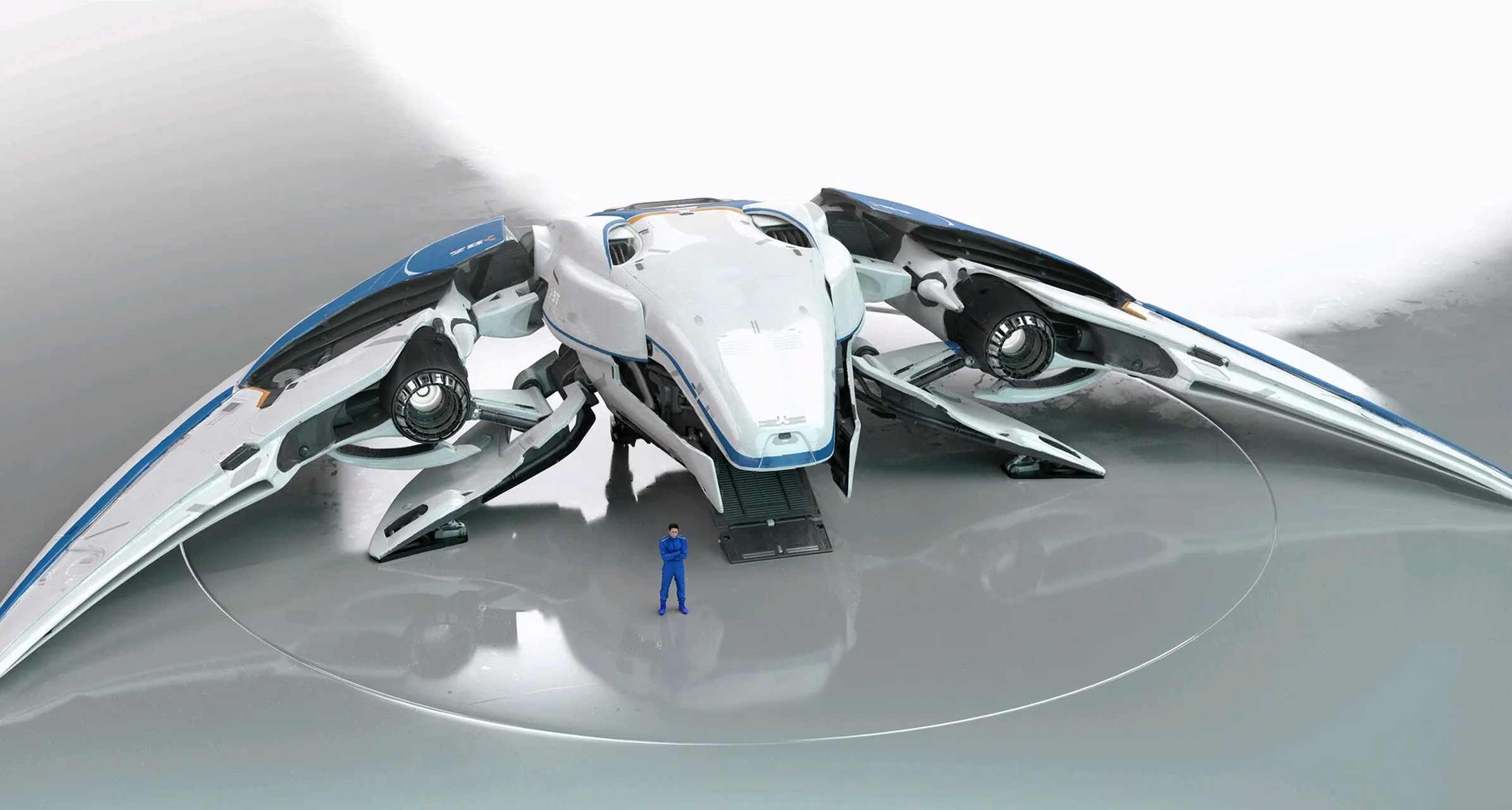 建模欣赏:未来飞行器设计,在技术突破后什么都有可能.