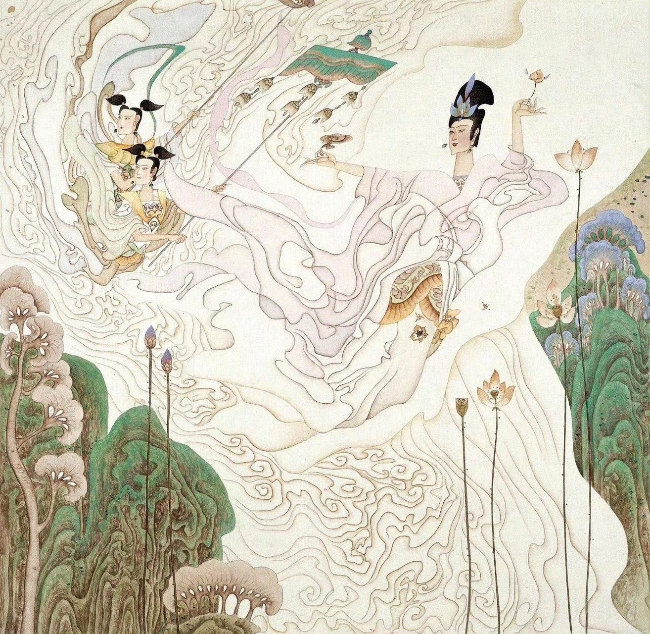 画家陈全胜国风插画作品欣赏,《洛神赋》.#动漫# #插画# #国风召集令