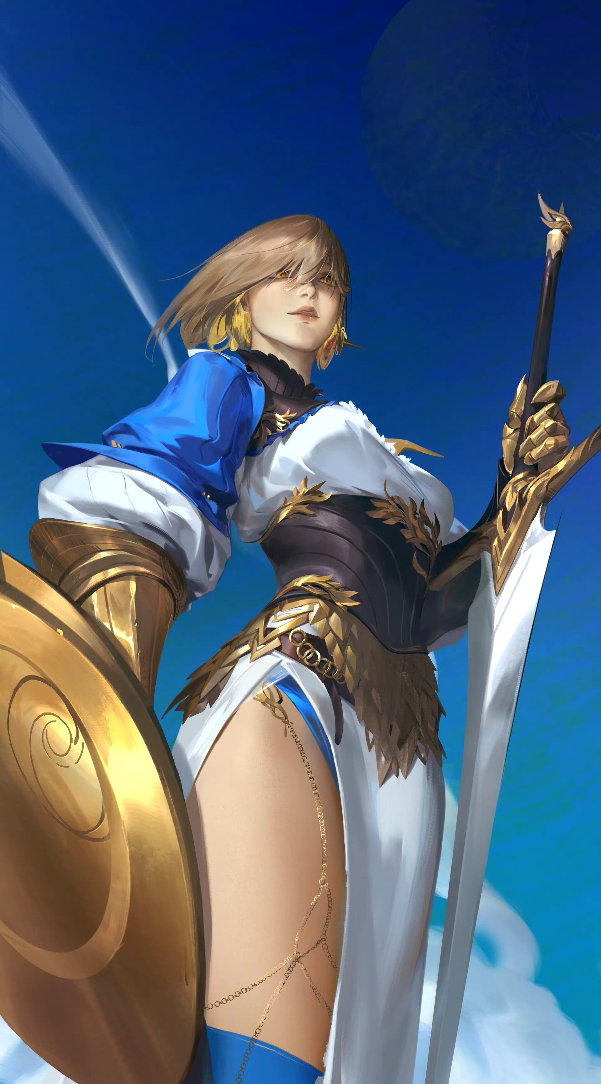 画师xq xue绘制的一组动漫人物插画作品,用绚丽的色彩描绘造型华丽的