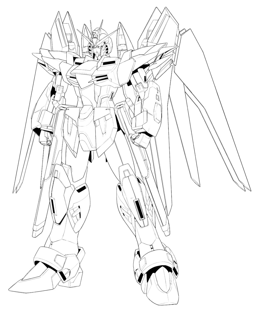 画师ixtl绘制的《高达seed freedom》同人插画作品欣赏,飞升自由高达.