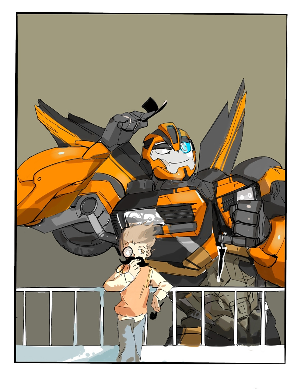 动漫# #插画# #变形金刚