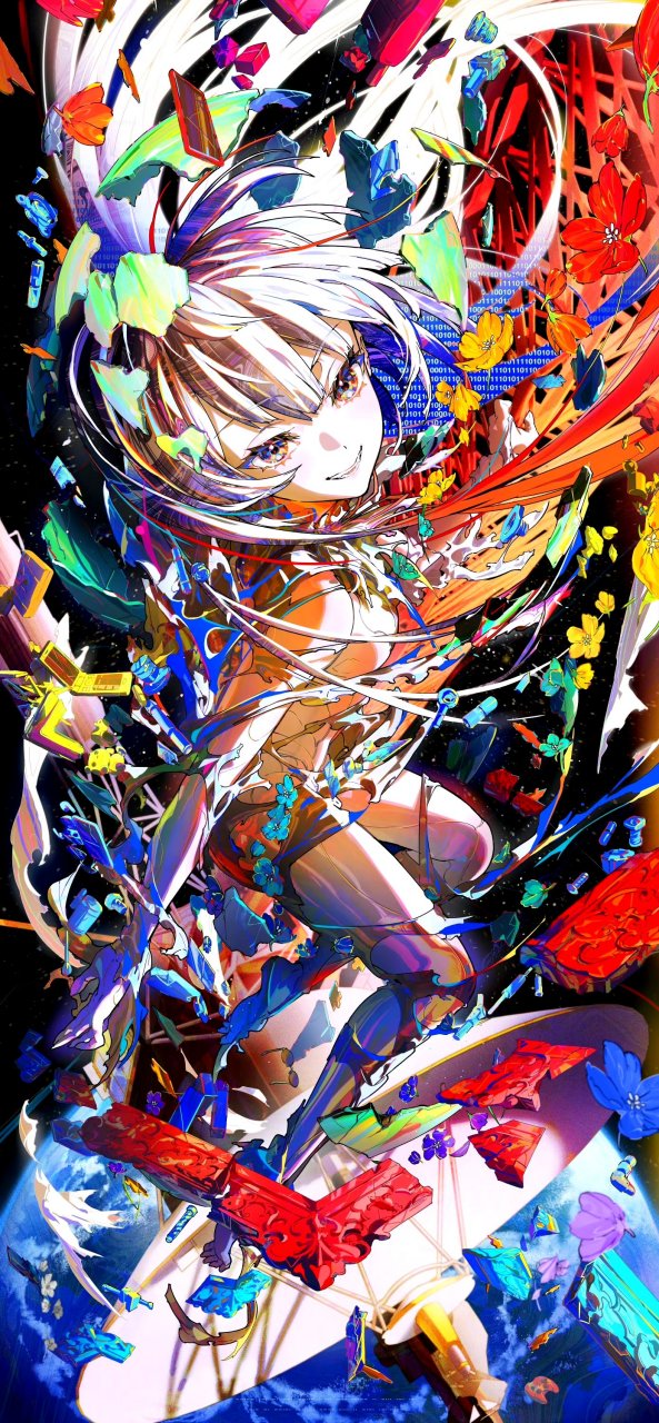 人物插画欣赏,用流畅的线条描绘了缤纷华丽的少女形象,构图精致而生动