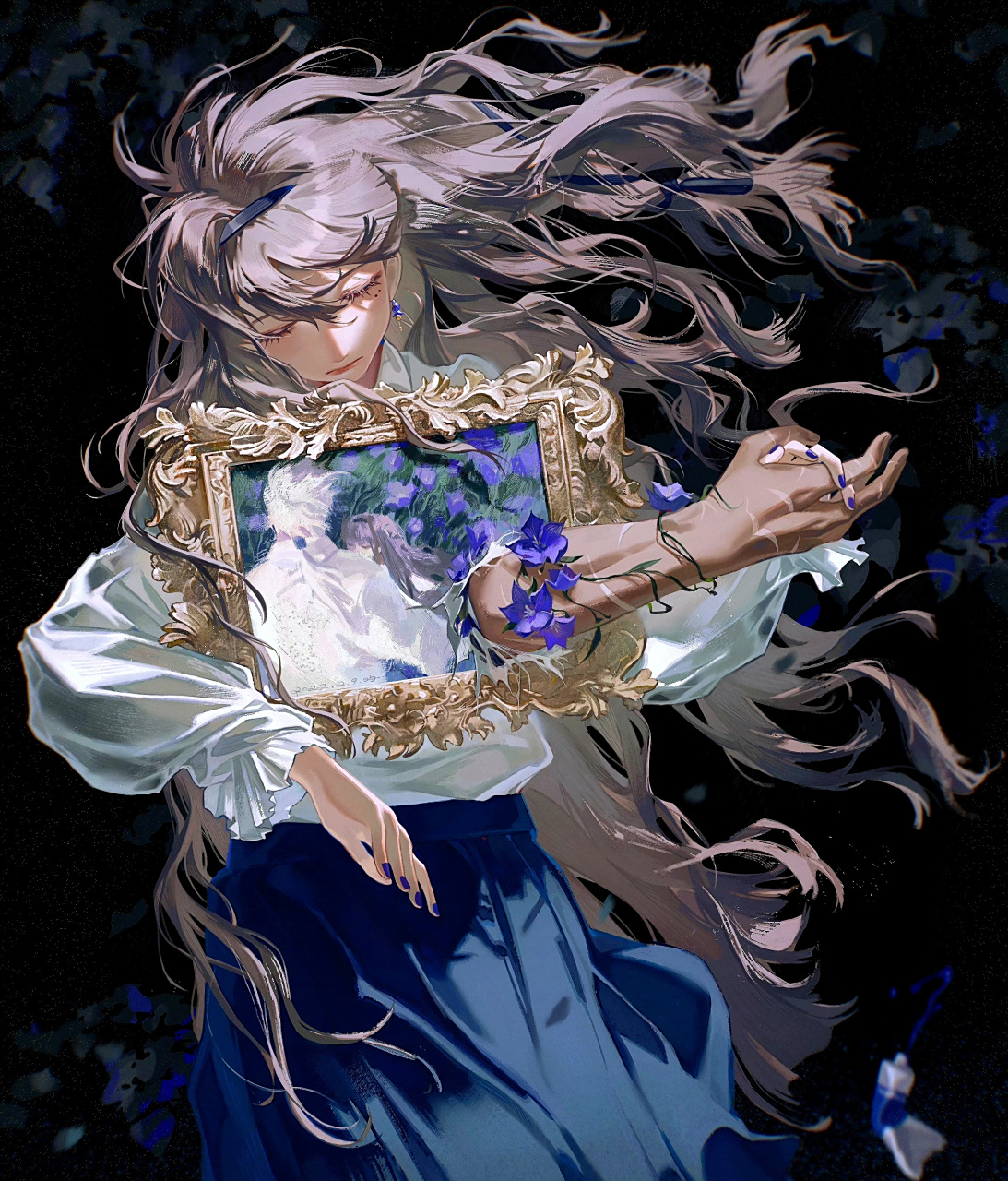 一组风格华丽的动漫角色插画欣赏,人物服饰,光影刻画十分精致,by 旳.