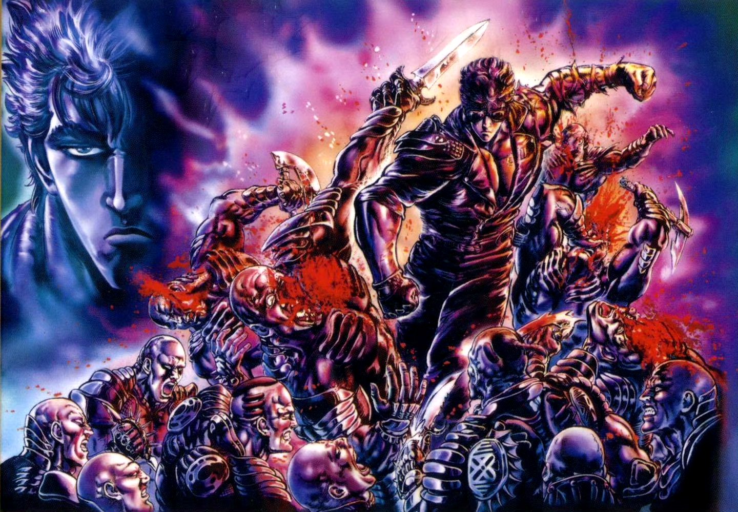 漫画家原哲夫动漫《北斗神拳》原画欣赏,展现了角色之间的爱恨情仇.