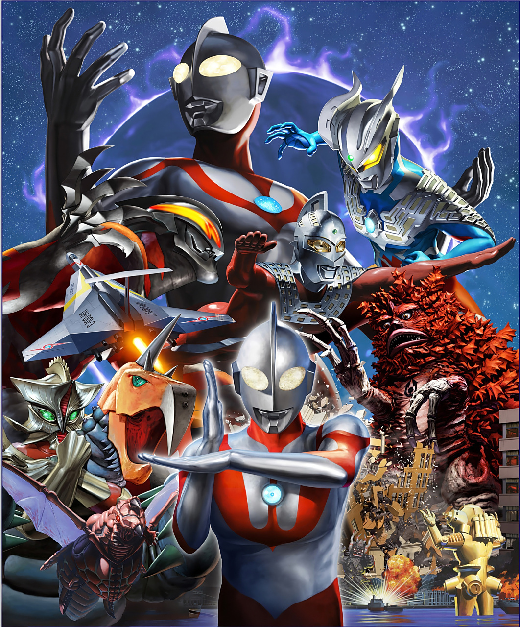 一组特摄《奥特曼》的人物插画欣赏,要相信心中的光!