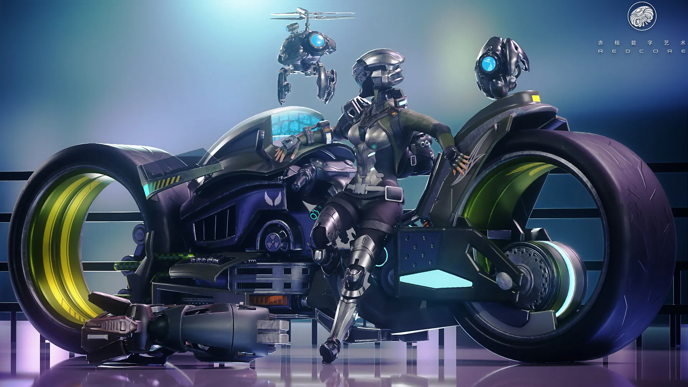 建模欣赏:一组科幻角色设计作品,展现了人物的装备,未来感十足.